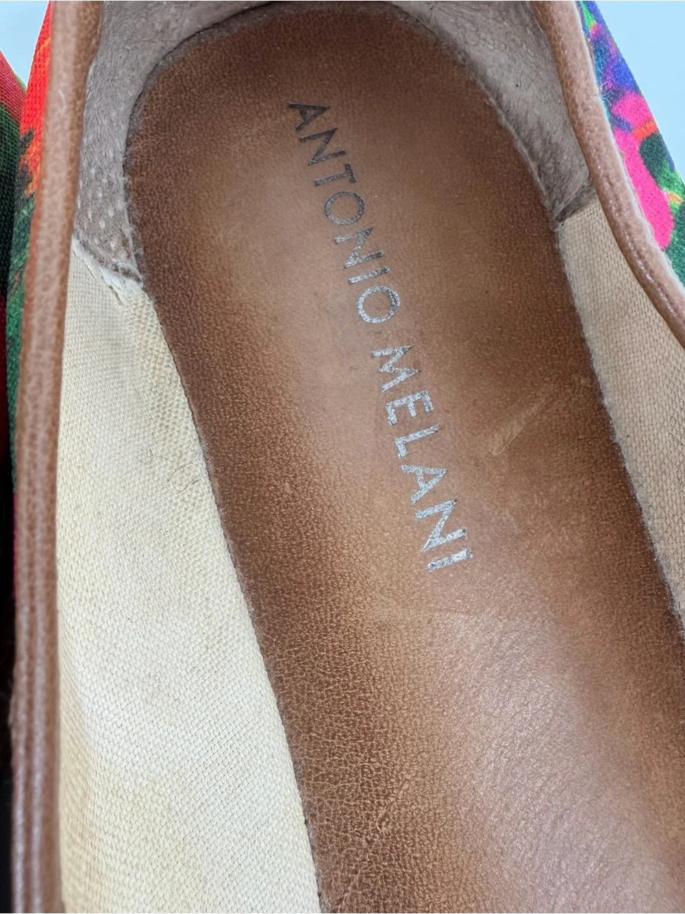 Antonio Melani Floral Espadrille Flats Canvas Slip On Shoes Women Fit 9 No Size